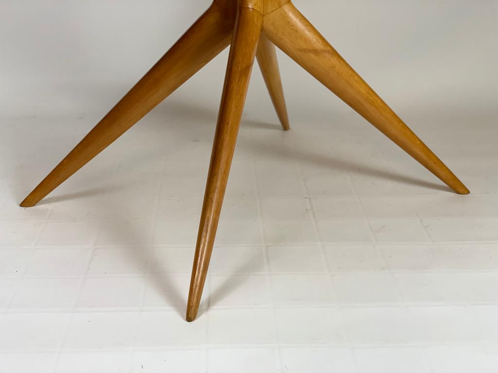 Italian Mid Century Oval Dining Table Green Glass Top 2