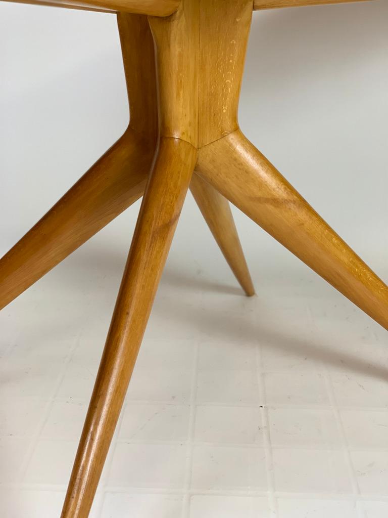 Italian Mid Century Oval Dining Table Green Glass Top 3