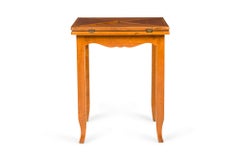 Italian Mid-Century Oyster Burl Flip Top Game Table