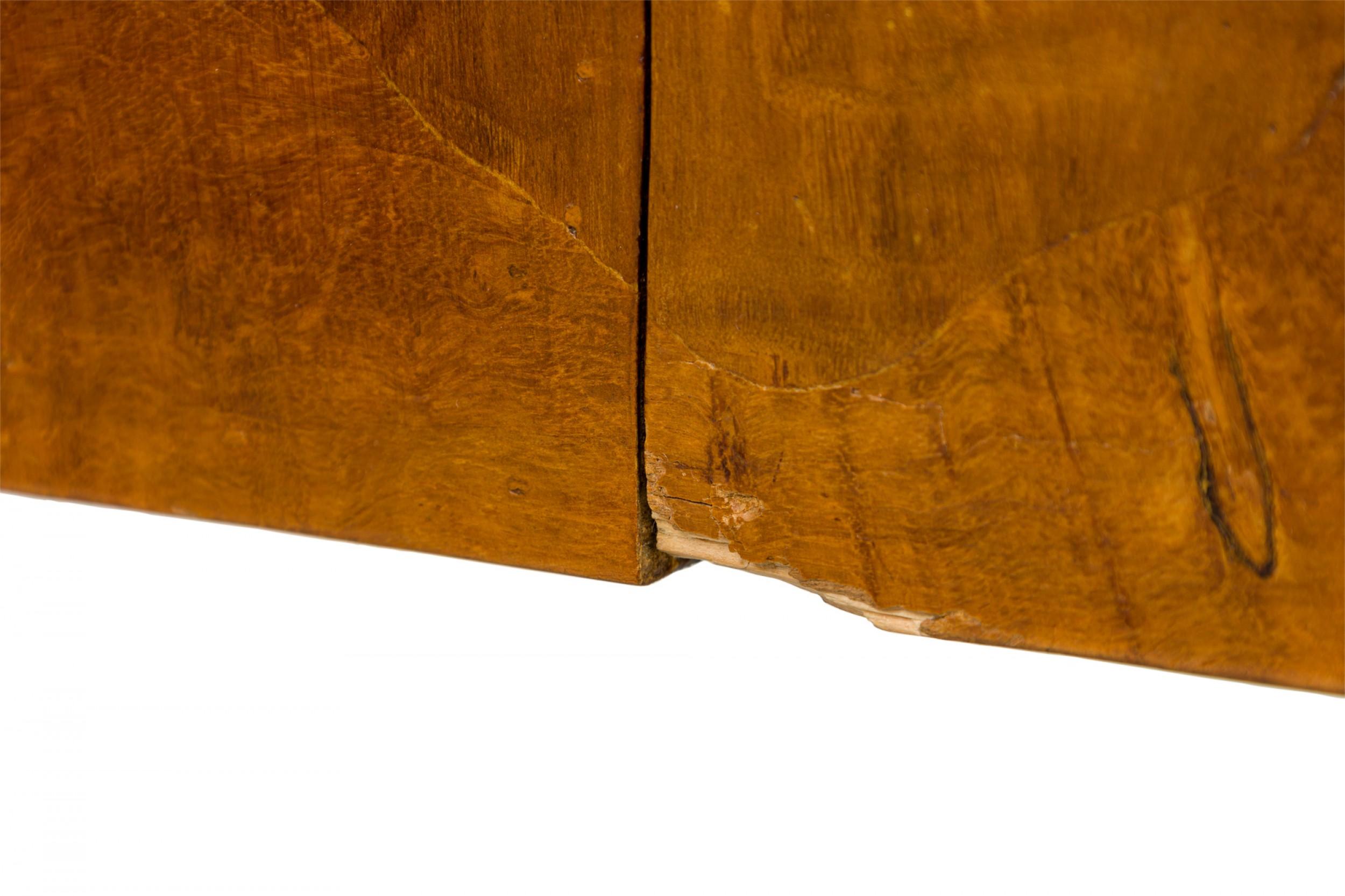 Italian Mid-Century Oyster Burl Veneer Rectangular Console Table For Sale 5