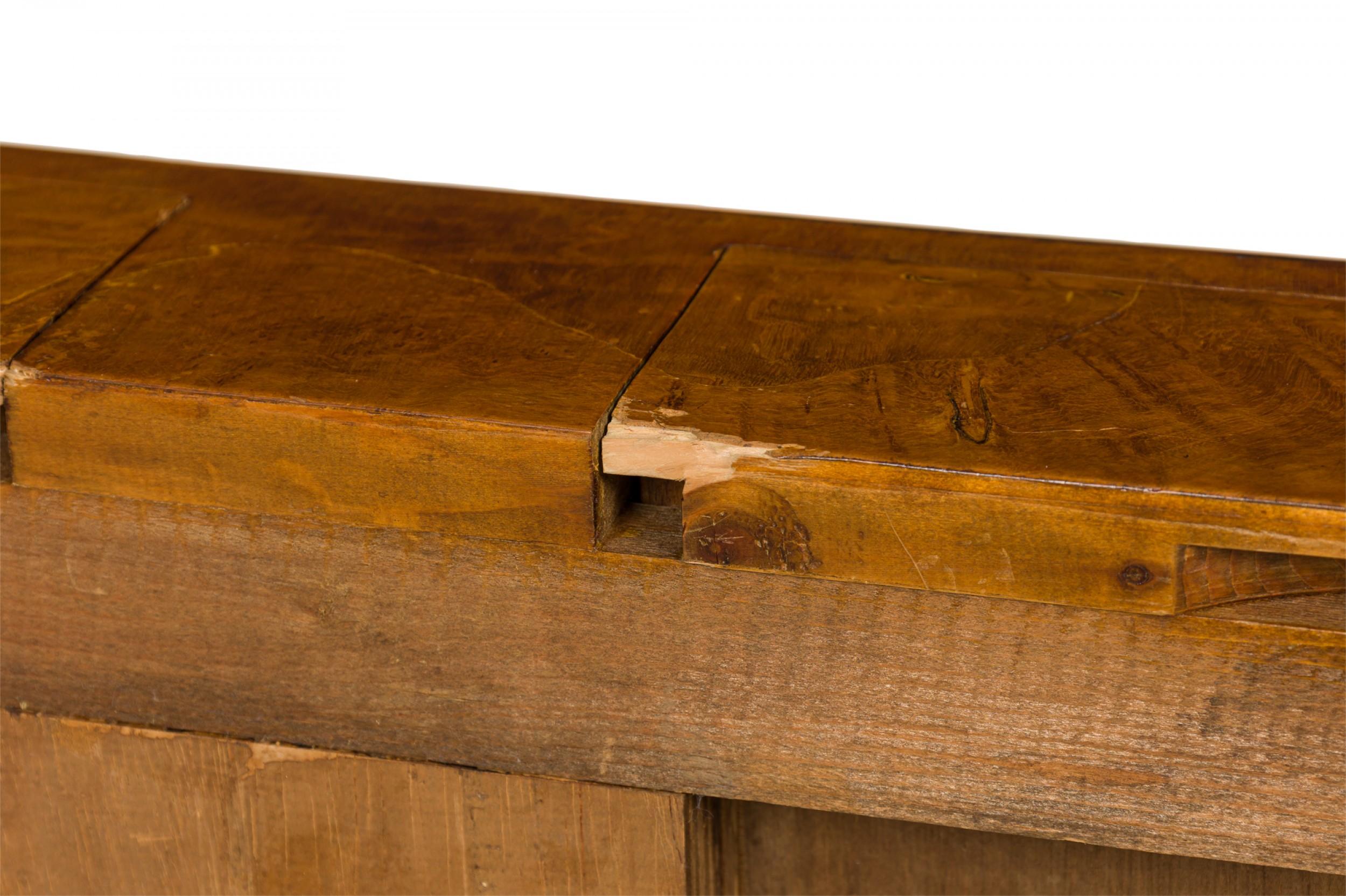 Italian Mid-Century Oyster Burl Veneer Rectangular Console Table For Sale 12