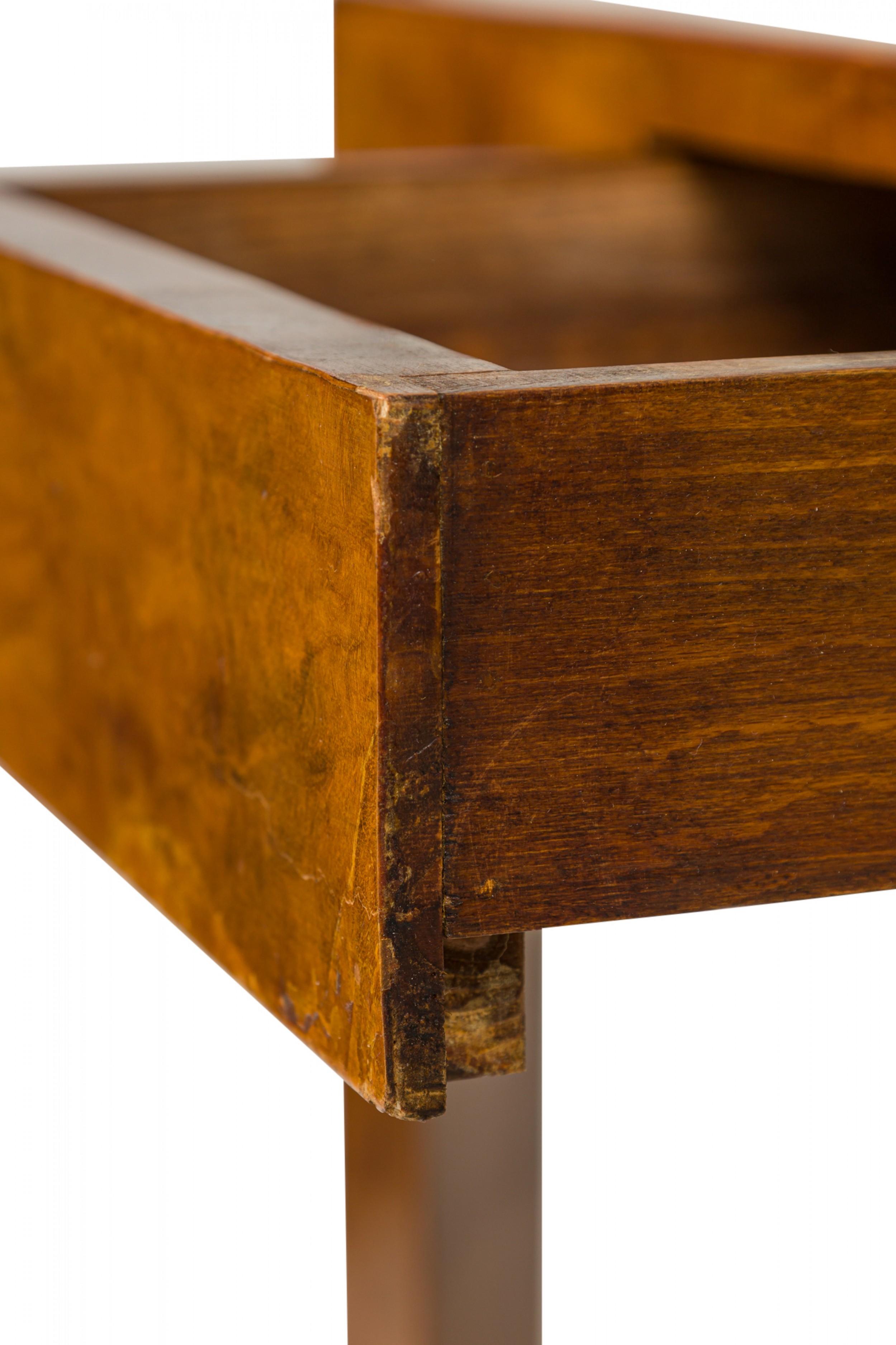 Italian Mid-Century Oyster Burl Veneer Rectangular Console Table For Sale 13
