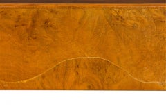 Italian Mid-Century Oyster Burl Veneer Rectangular Console Table