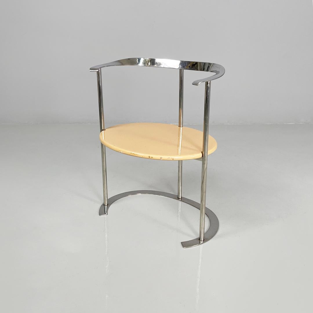 Sedie P4 Catilina di Luigi Caccia Dominioni per Azucena, 1958
Set di quattro sedie da vasca modello P4 Catilina in metallo e legno. Il telaio è realizzato in tondino d'acciaio. Il bracciolo è sagomato con linee curve. La seduta è in legno laccato