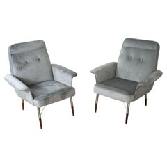 Vintage Italian Mid-Century Pair of Armchairs from the Sixties