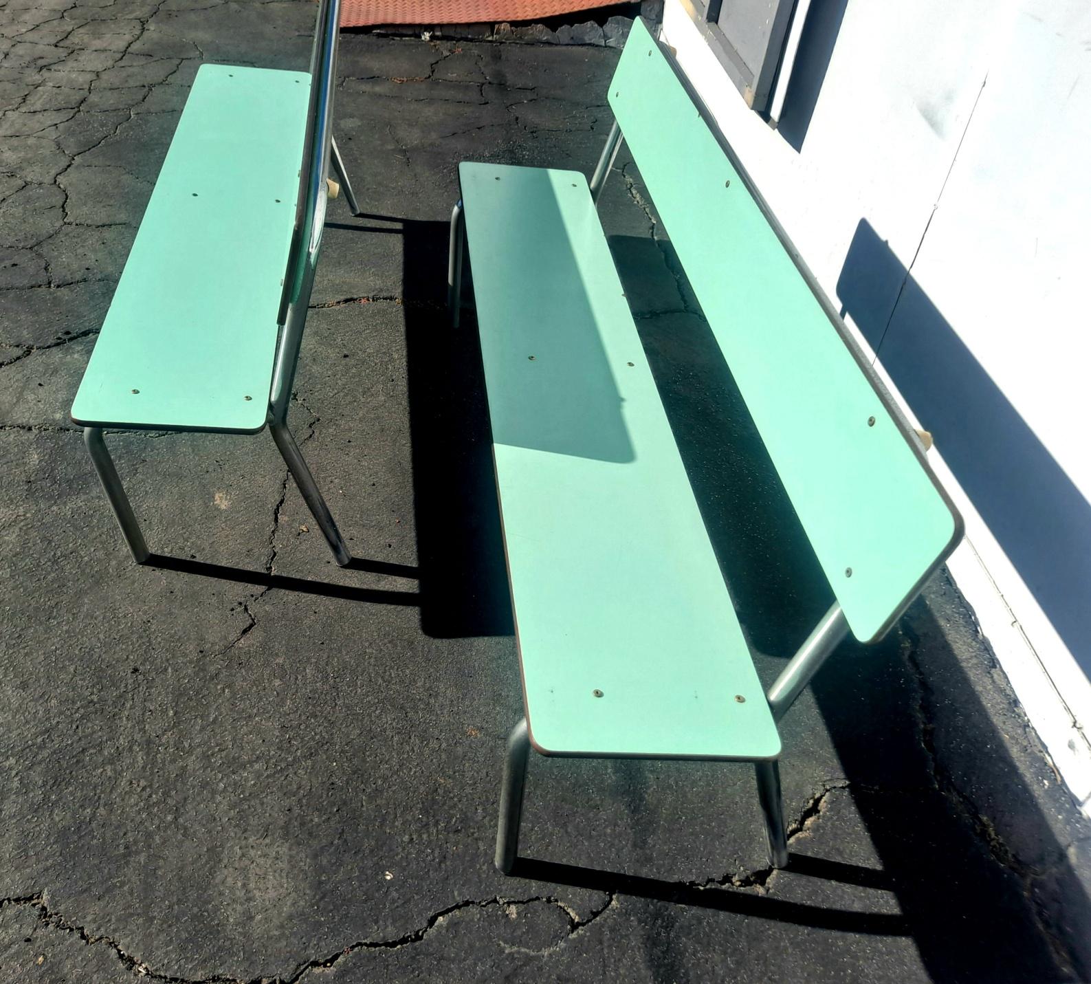 Italian Mid-Century Pair of Kids Benches For Sale 2