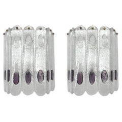 Italian Mid-century Pair of Lilac Murano Wall Sconces by Mazzega, 1970s