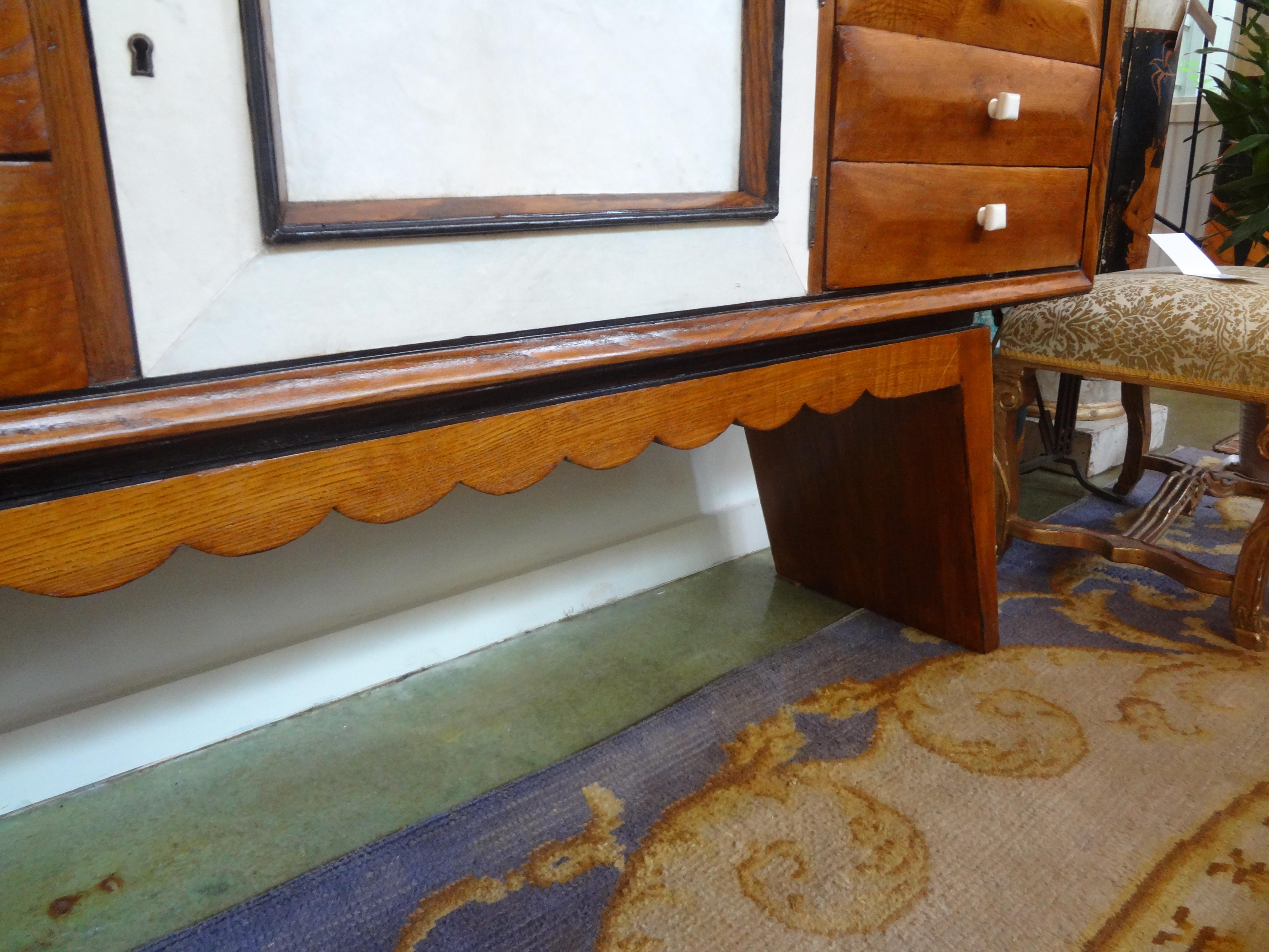 Mid-20th Century Italian Mid-Century Wood and Shagreen Credenza or Commode After Paolo Buffa