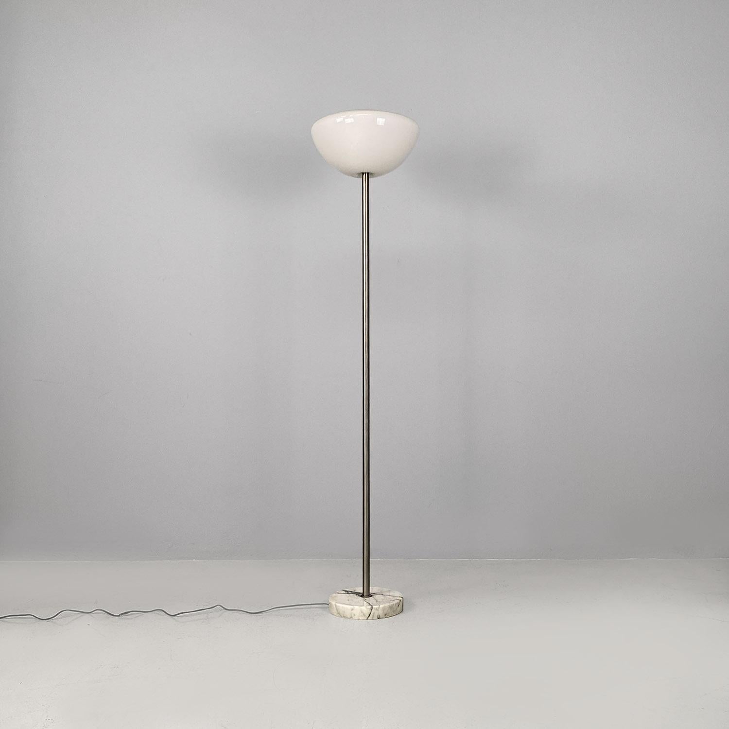 Opaline Glass Italian mid century Papavero glass floor lamps Achille Castiglioni Flos, 1964 For Sale