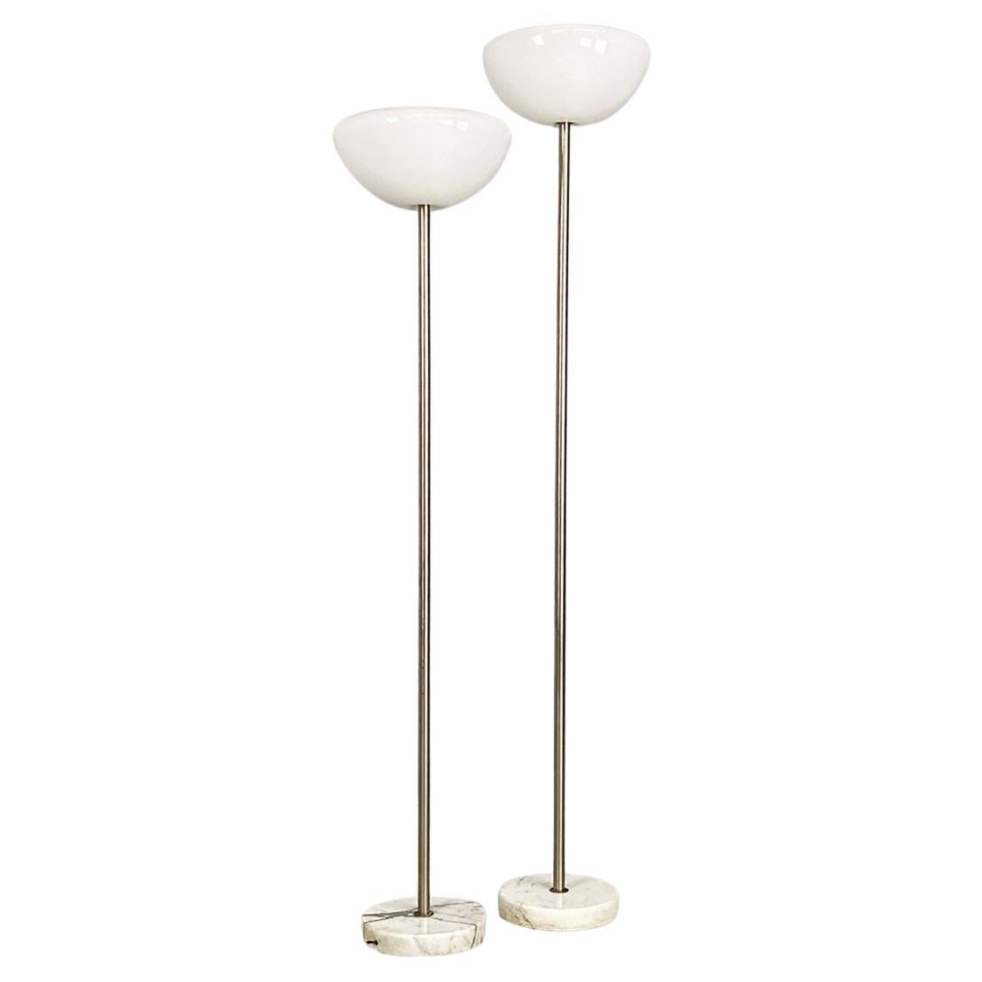 Italian mid century Papavero glass floor lamps Achille Castiglioni Flos, 1964 For Sale