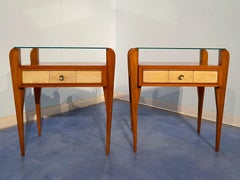 Italian Mid-Century Parchment Bedside or Nightstands by Osvaldo Borsani, 1950