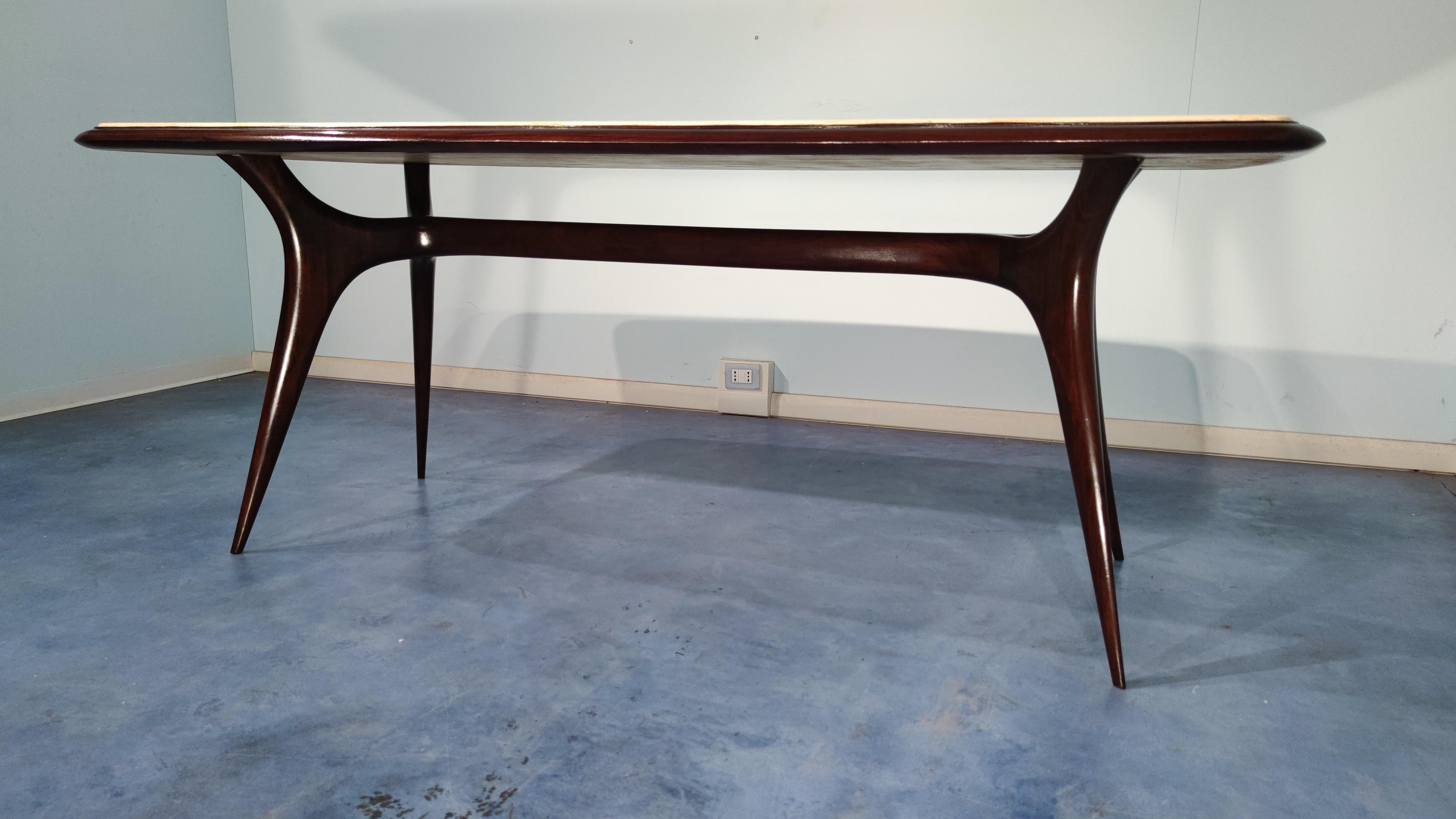 Italian Mid-Century Parchment Dining Table Attributed to Guglielmo Ulrich, 1950s For Sale 6