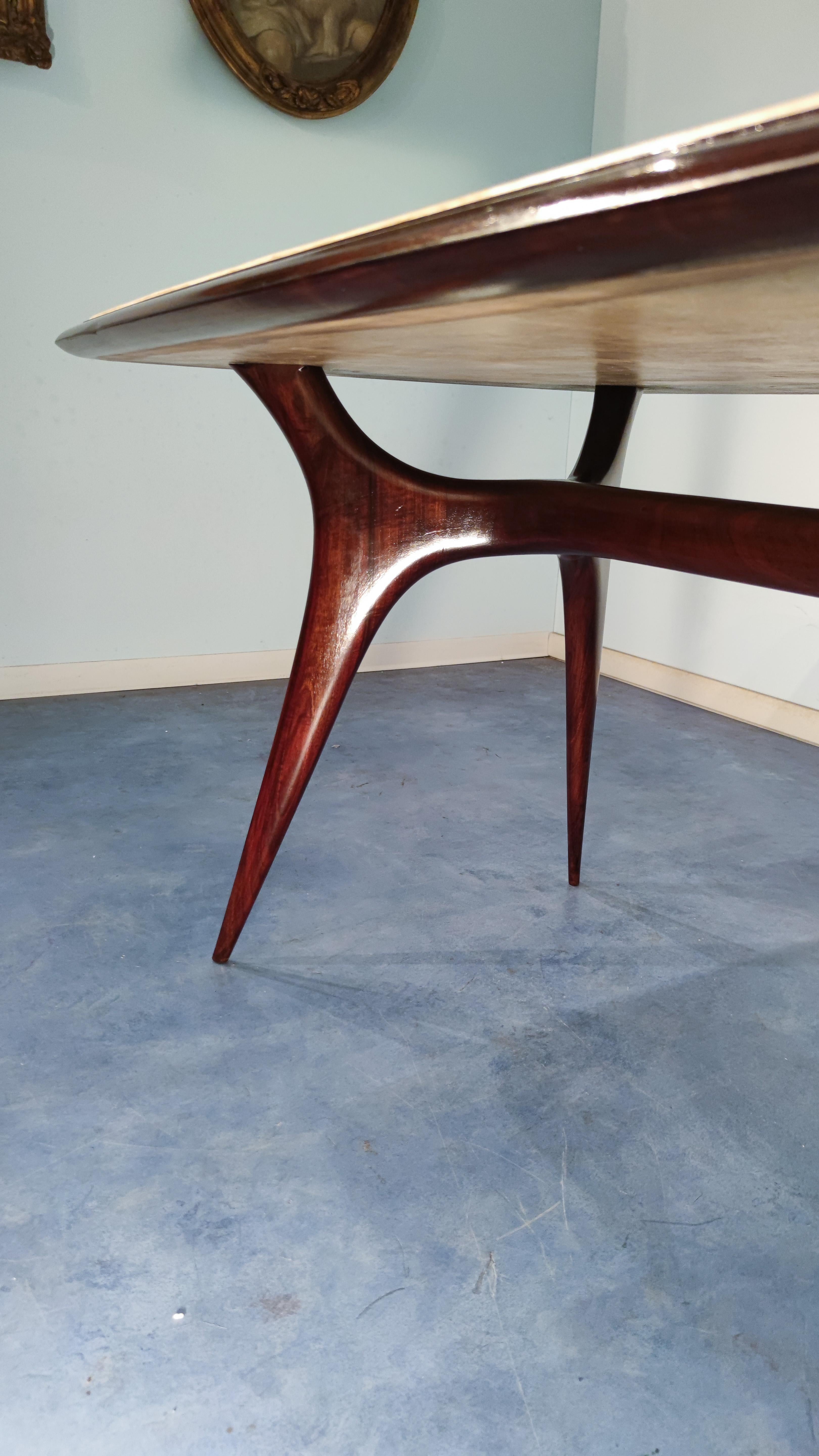 Italian Mid-Century Parchment Dining Table Attributed to Guglielmo Ulrich, 1950s For Sale 9