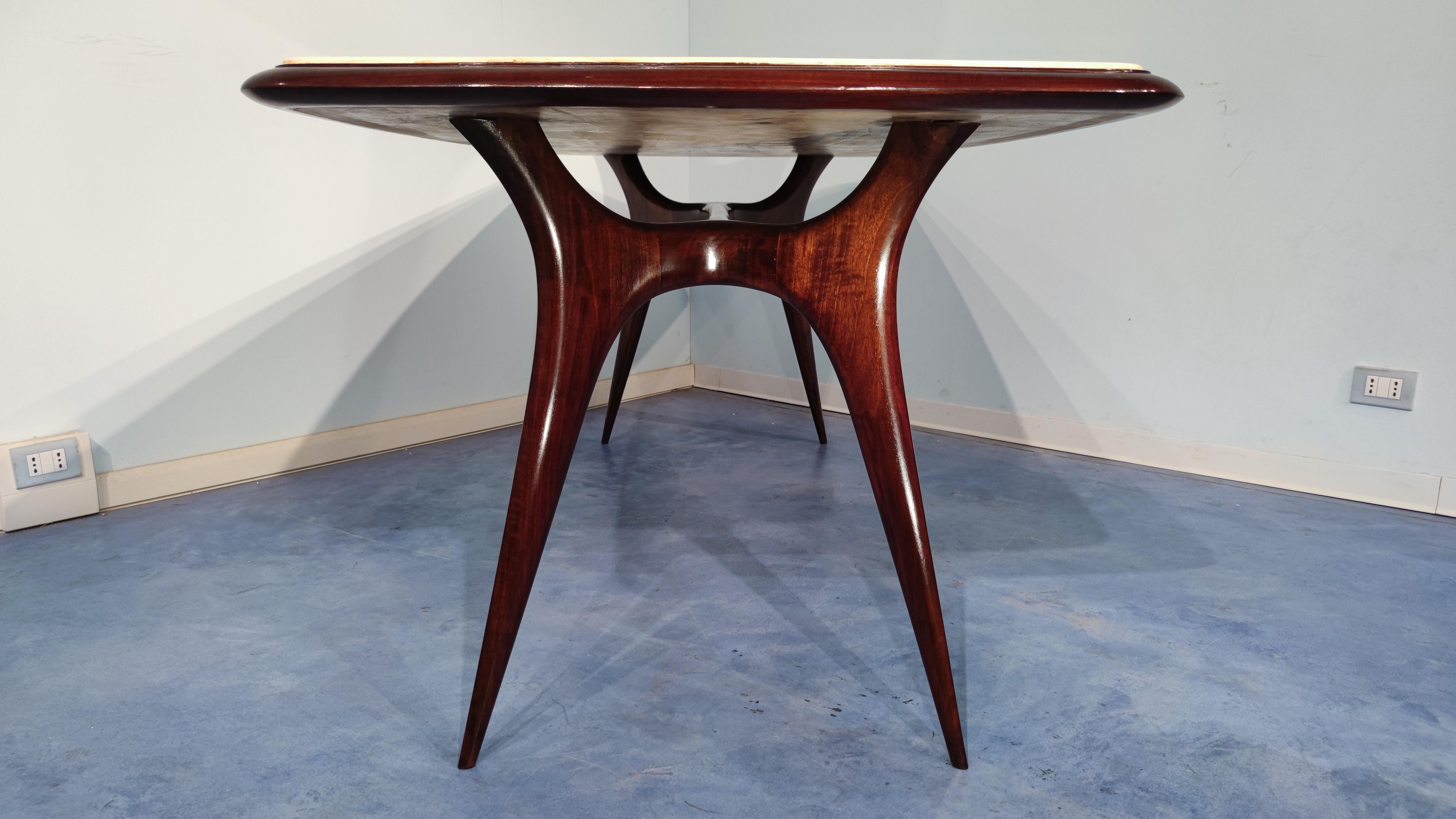 Italian Mid-Century Parchment Dining Table Attributed to Guglielmo Ulrich, 1950s For Sale 2