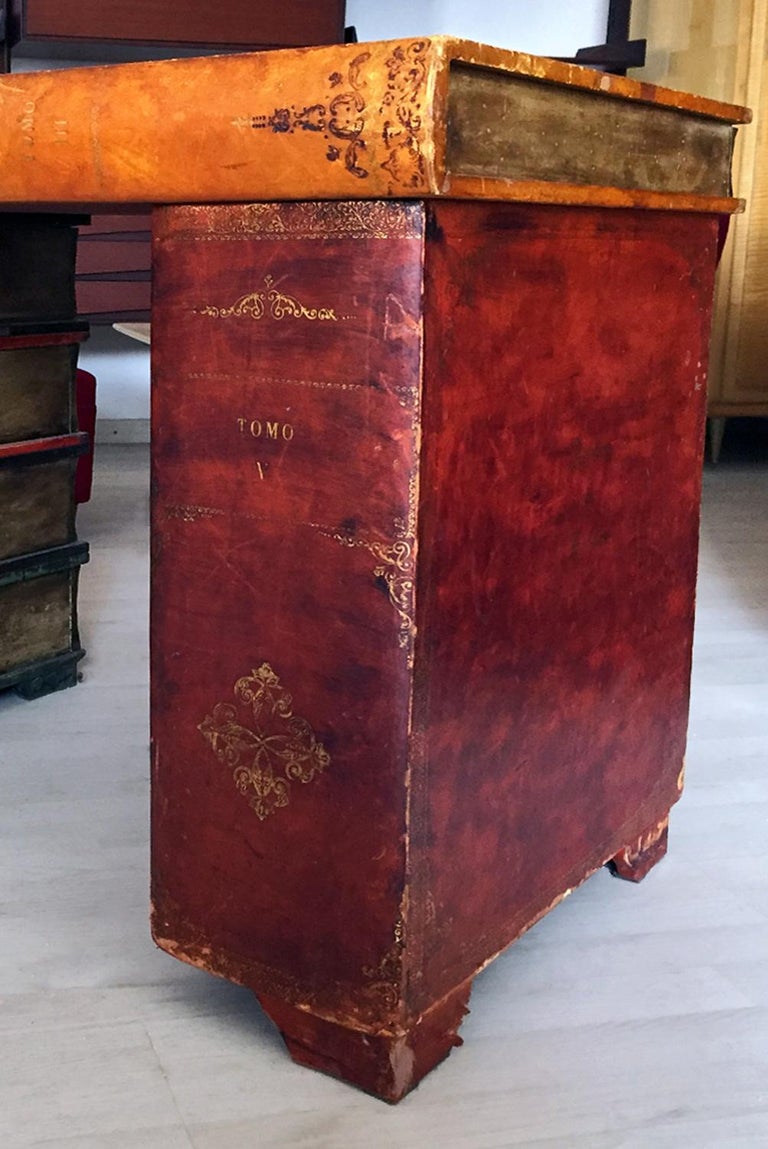 Italian MidCentury Parchment Writing Desk, 1940s at 1stDibs