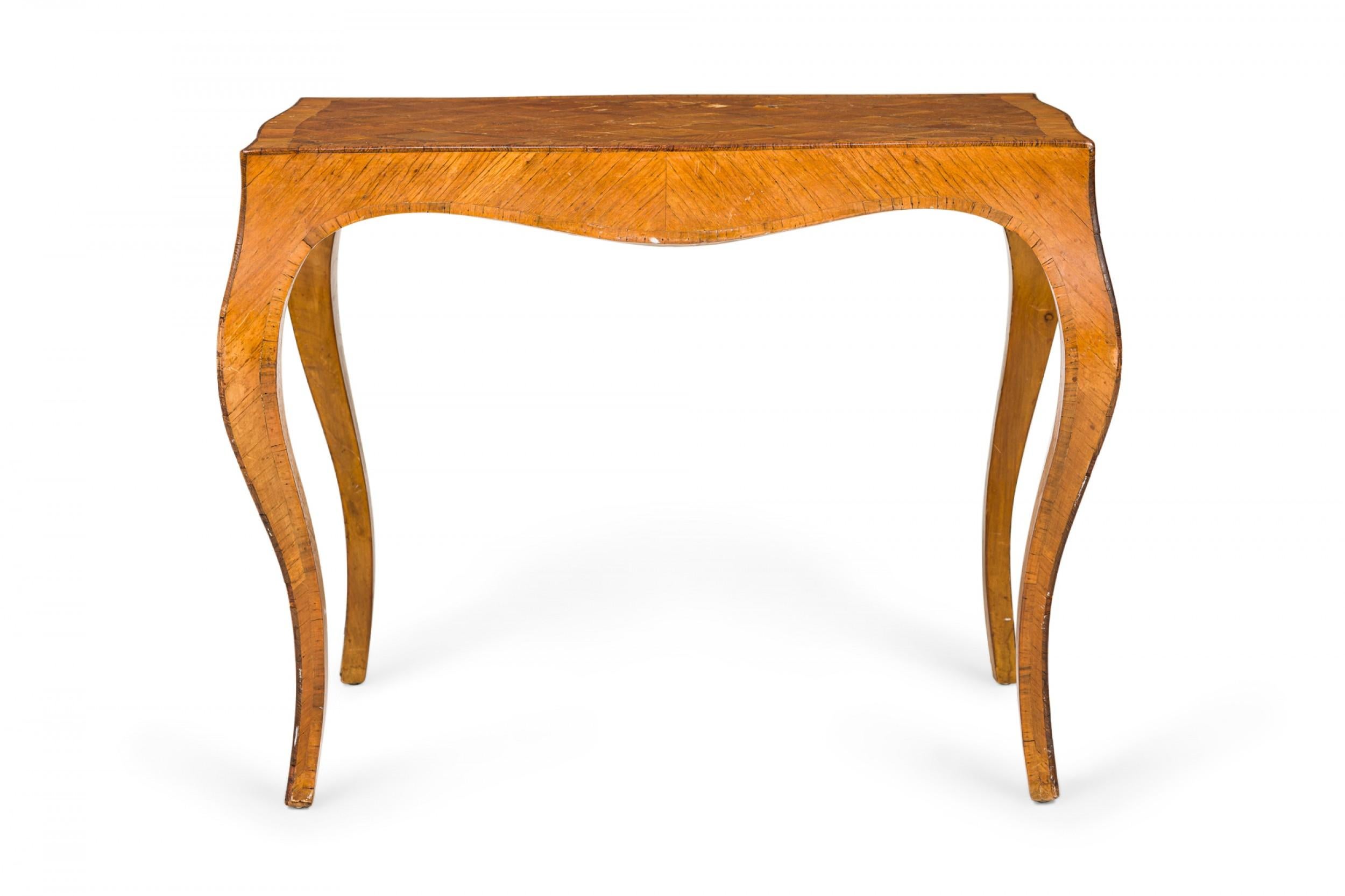 20th Century Italian Mid-Century Parquetry Veneer End / Side Table For Sale
