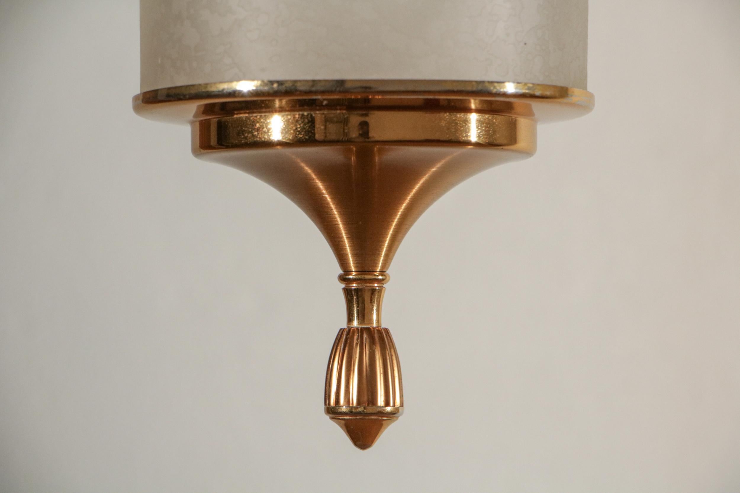 Italian Mid-Century Pendant Lamp Attributed to Oscar Torlasco, 1950s For Sale 3