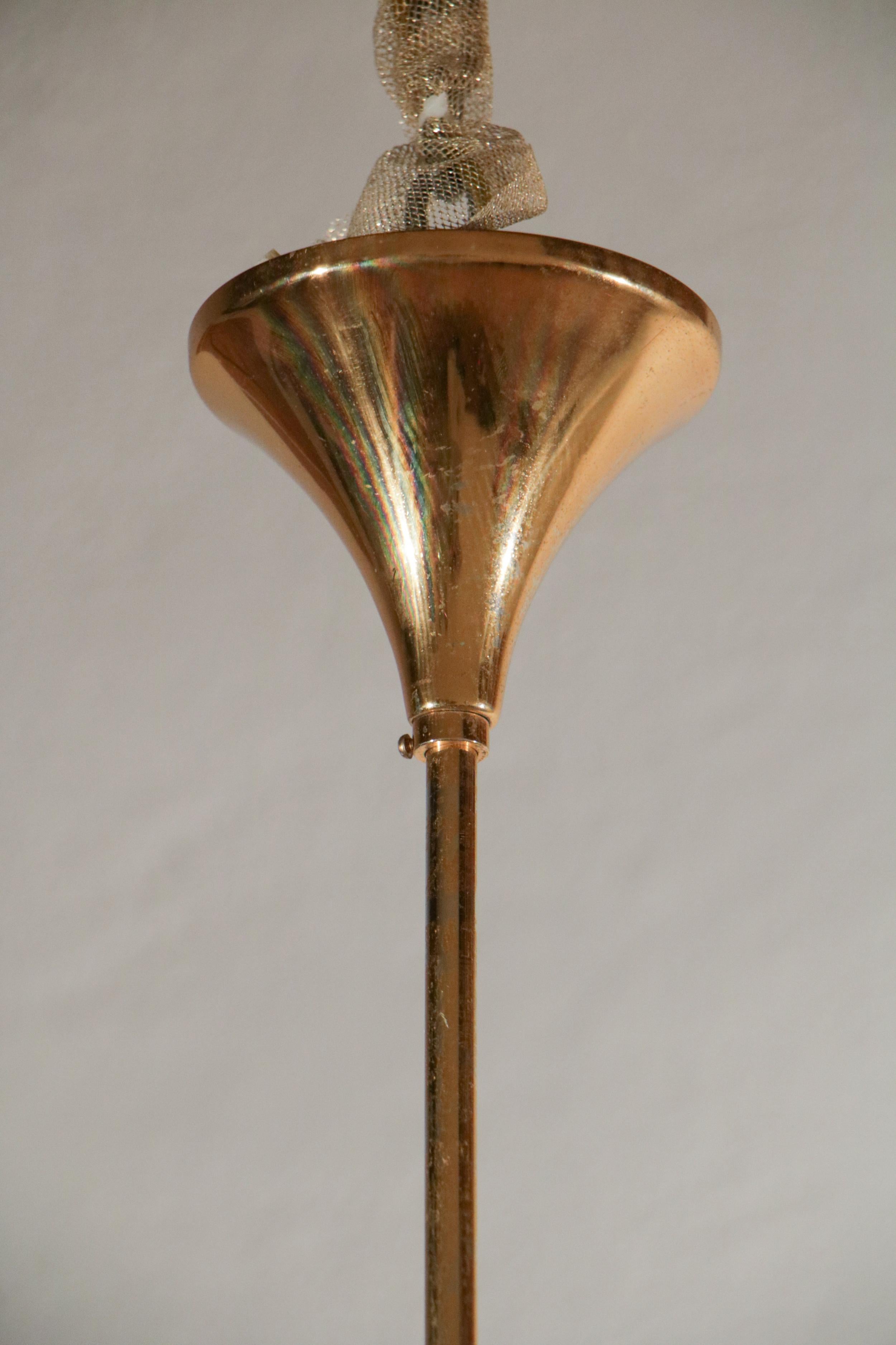Italian Mid-Century Pendant Lamp Attributed to Oscar Torlasco, 1950s For Sale 5