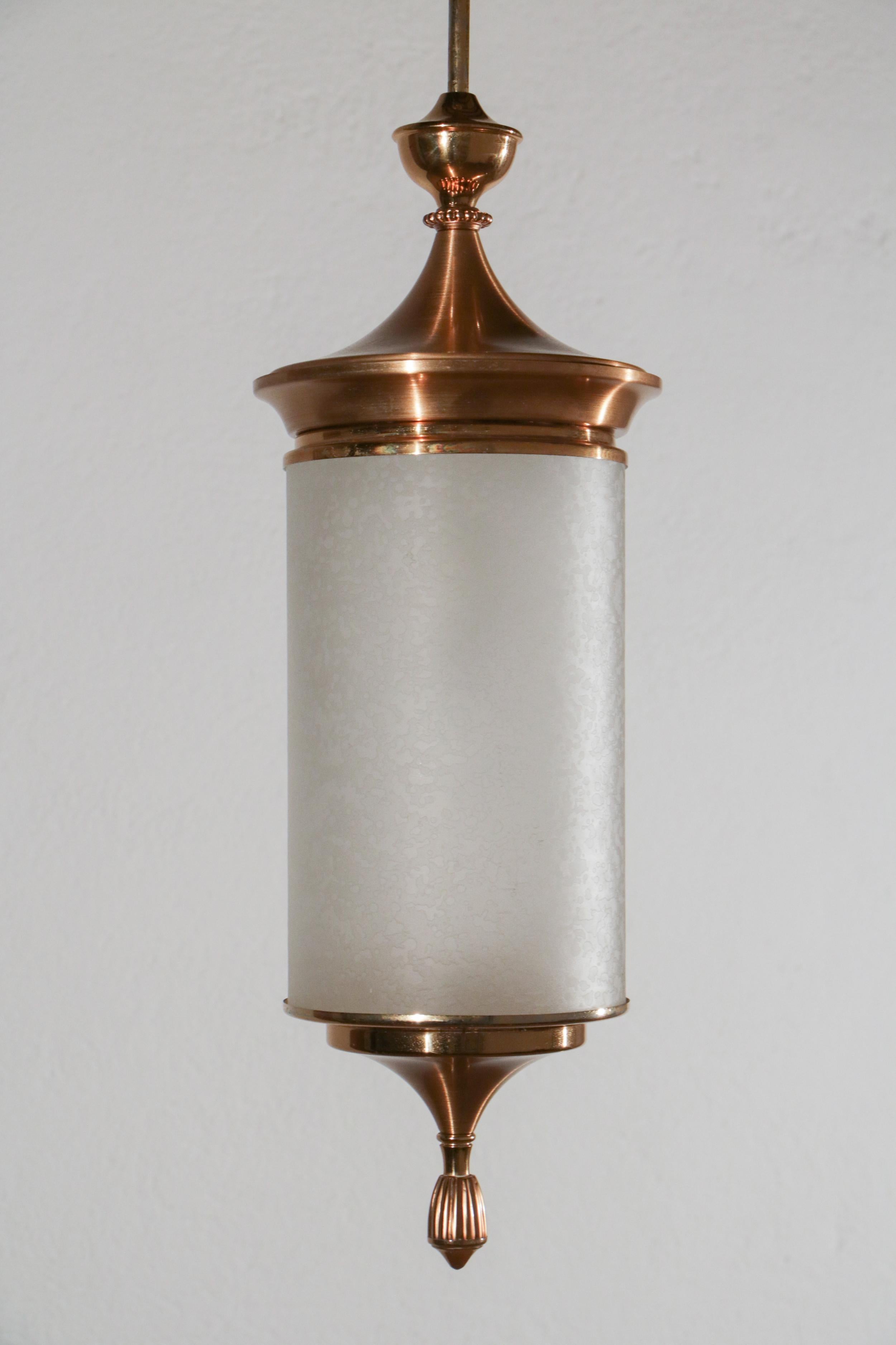 Mid-Century Modern Italian Mid-Century Pendant Lamp Attributed to Oscar Torlasco, 1950s For Sale