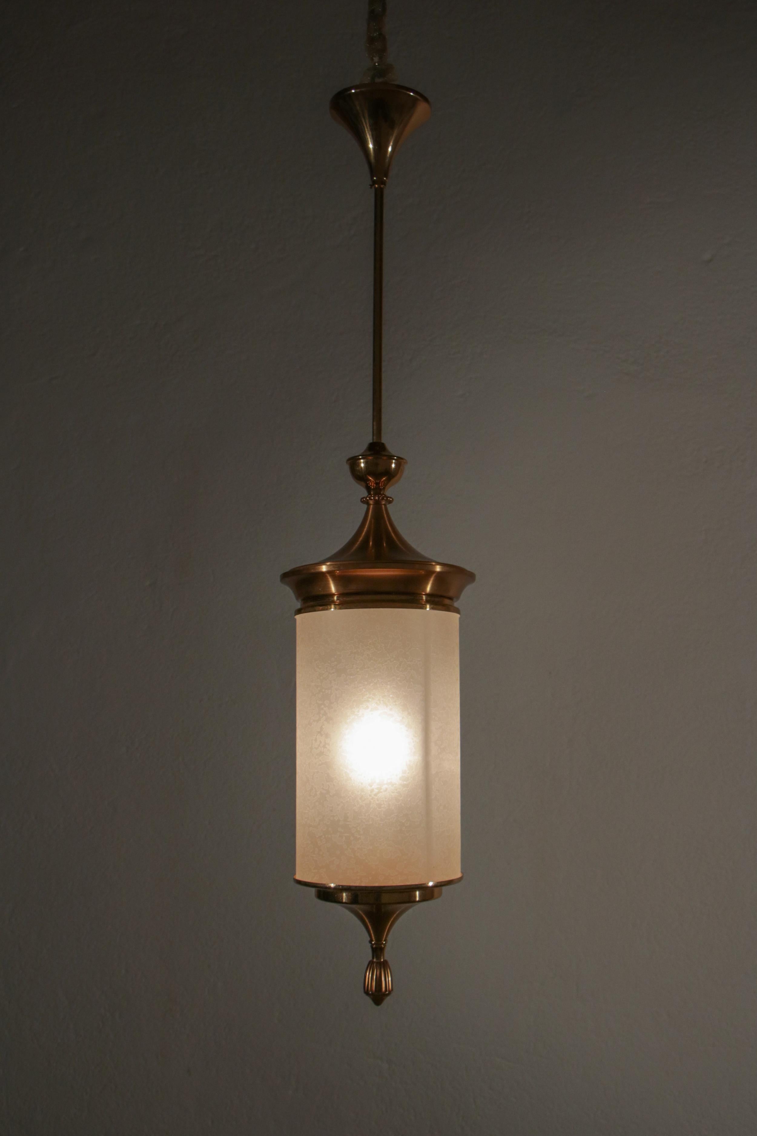 Mid-20th Century Italian Mid-Century Pendant Lamp Attributed to Oscar Torlasco, 1950s For Sale