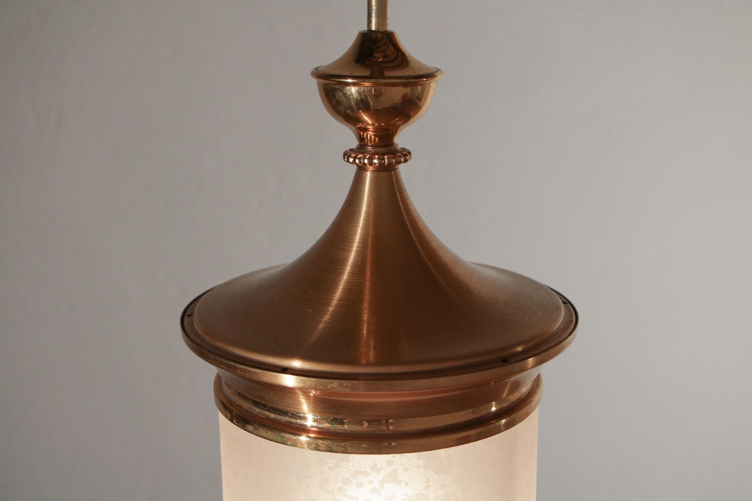Italian Mid-Century Pendant Lamp Attributed to Oscar Torlasco, 1950s For Sale 1