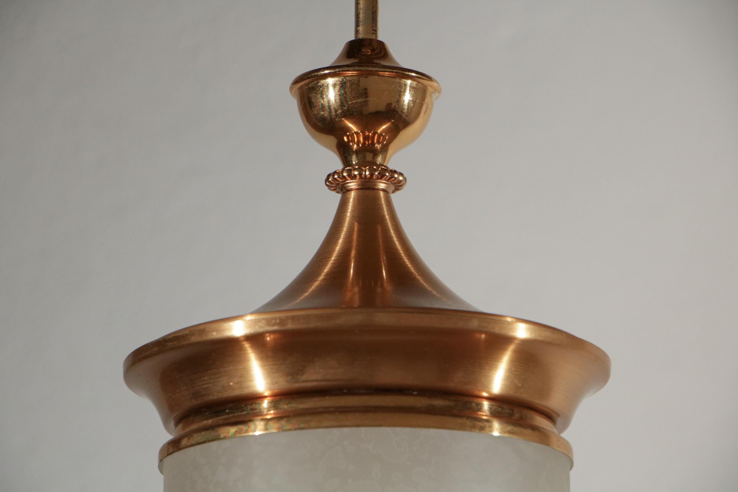 Italian Mid-Century Pendant Lamp Attributed to Oscar Torlasco, 1950s For Sale 2