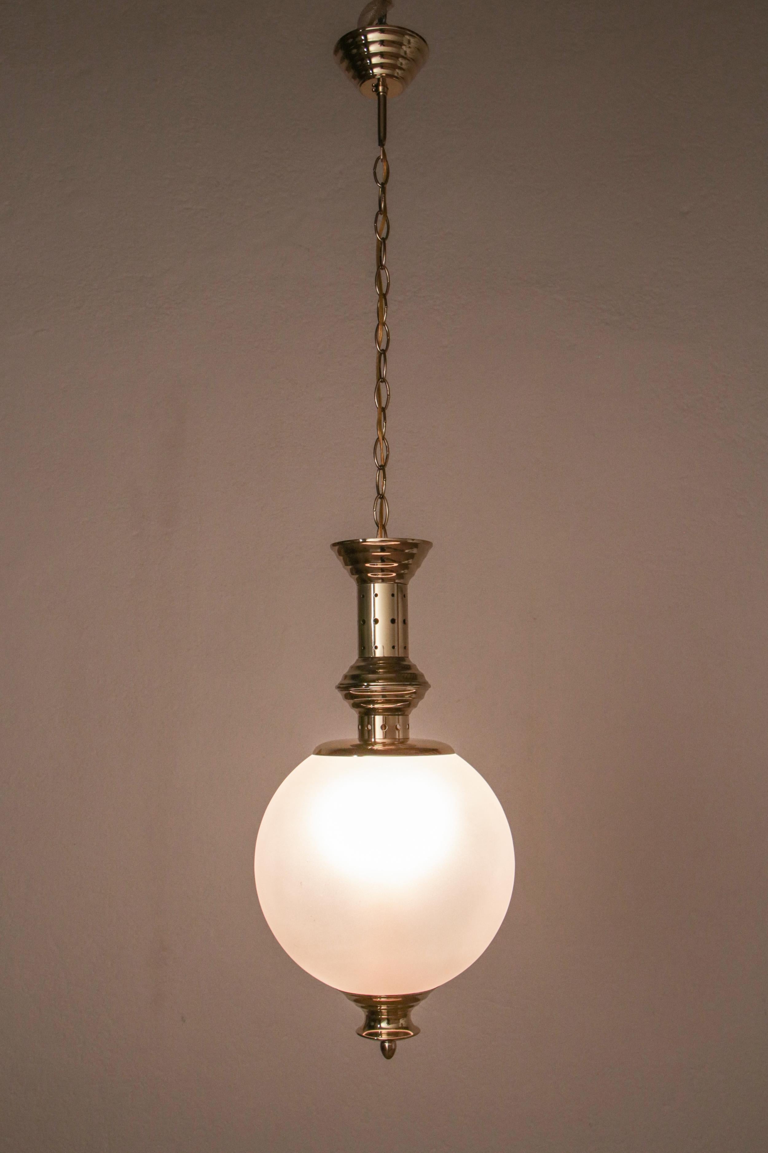 Italian Mid-Century Pendant Lamp, Azucena Style, 1960 For Sale at 1stDibs