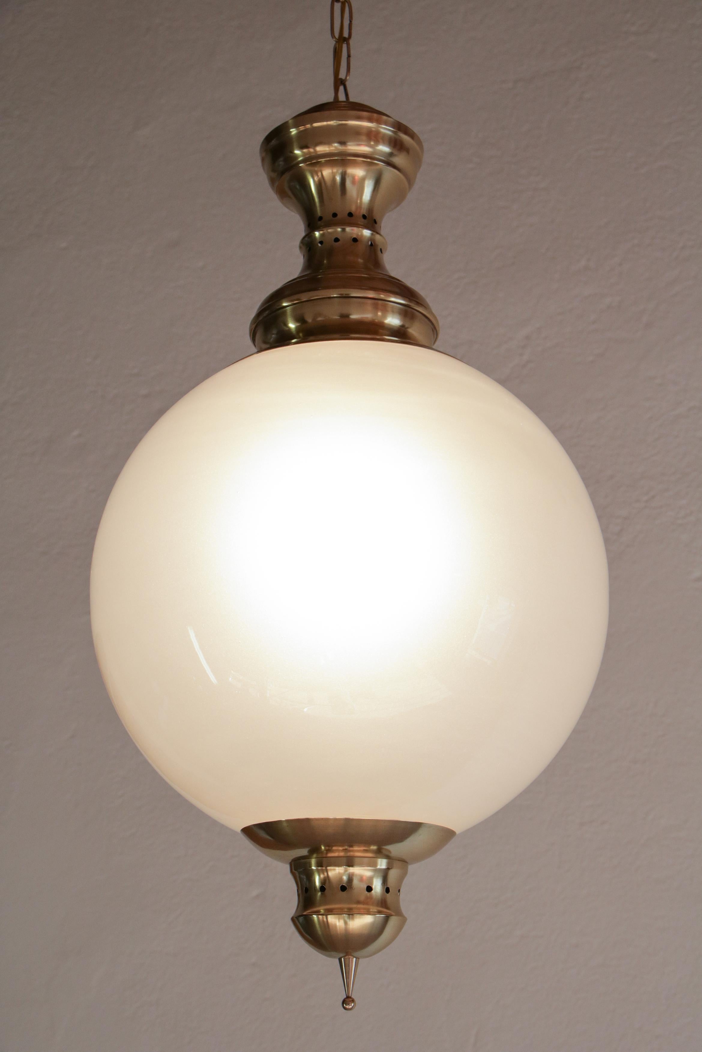 Italian Mid-Century Pendant Lamp by Luigi Caccia Dominioni Model LS1, 1950s In Good Condition In Traversetolo, IT