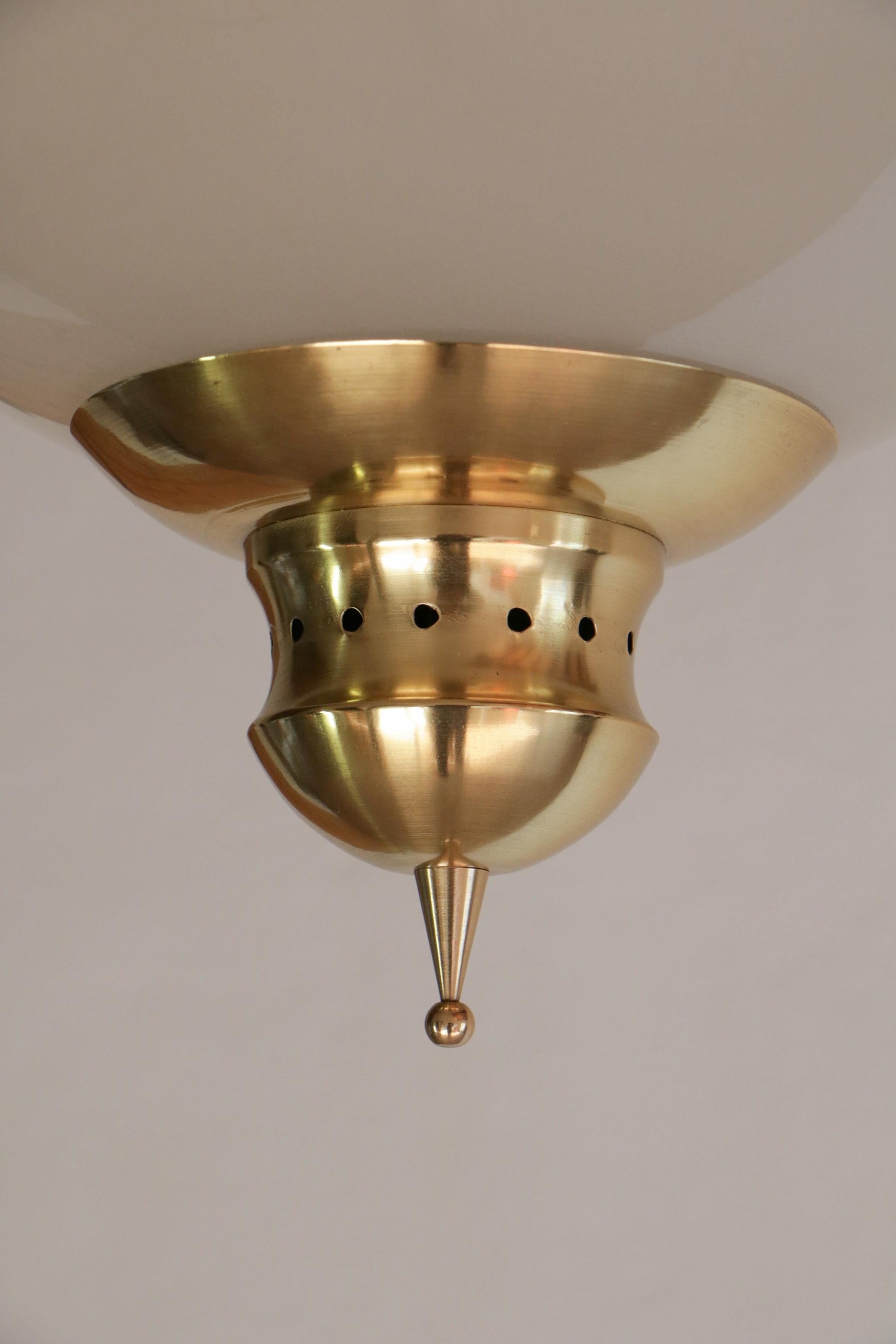 Blown Glass Italian Mid-Century Pendant Lamp by Luigi Caccia Dominioni Model LS1, 1950s