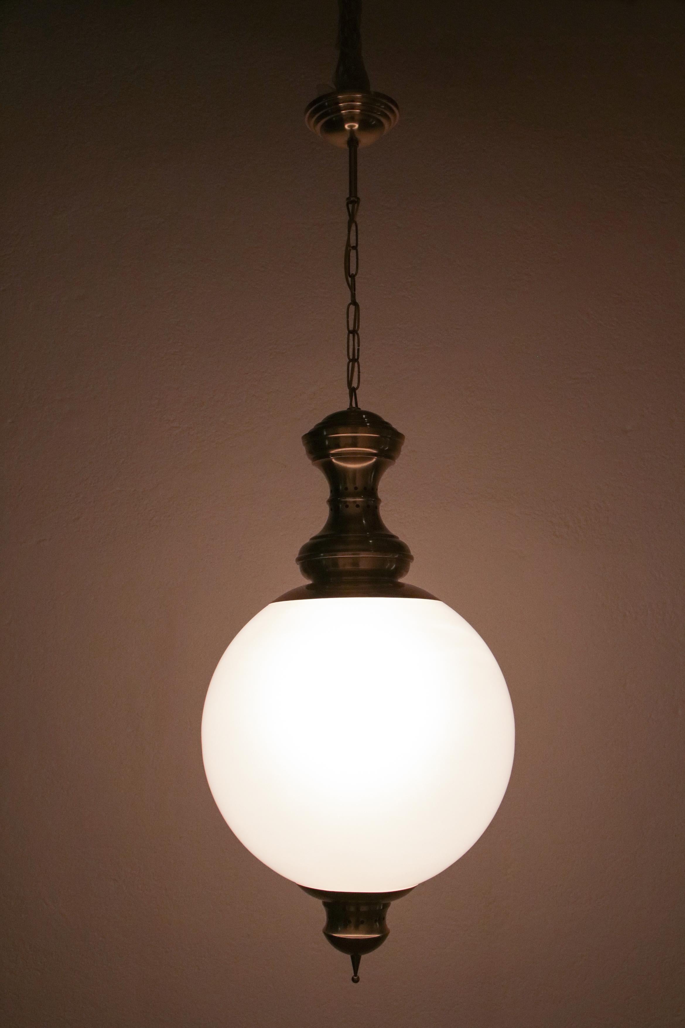 Italian Mid-Century Pendant Lamp by Luigi Caccia Dominioni Model LS1, 1950s For Sale 2