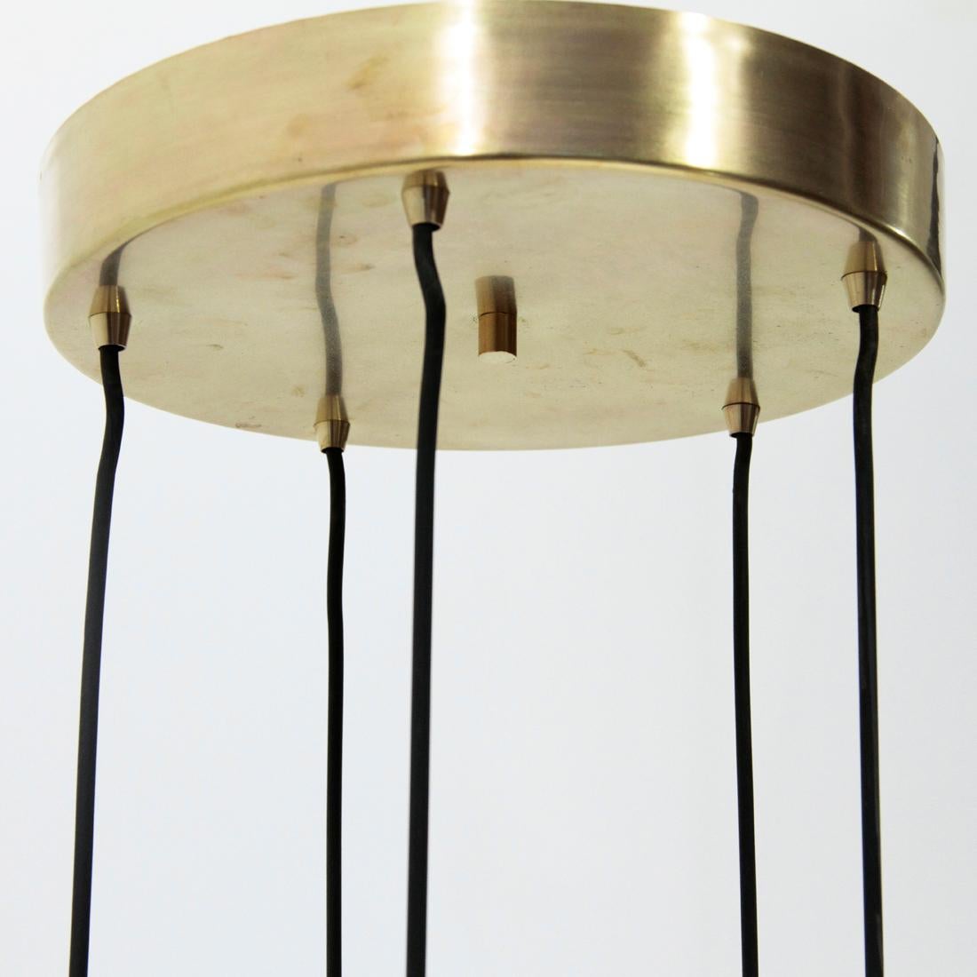 Italian Midcentury Pendant Lamp by Zero Quattro, 1950s In Good Condition In Savona, IT