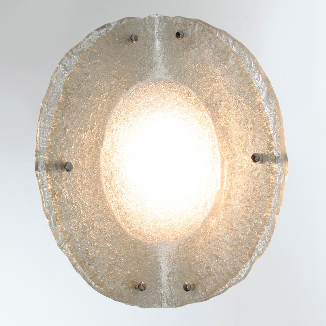 Late 20th Century Italian Midcentury Pendant Lamp in Murano Glass, 1970s For Sale