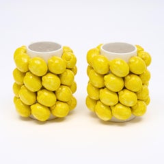 Italian Mid-Century Period Ceramic Lemon Vases