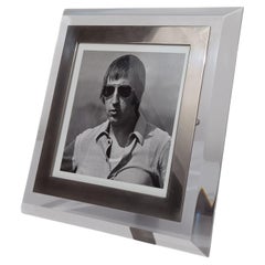 Italienischer Mid-Century-Bilderrahmen aus Lucite / Acrylglas und Chrom, 1970er Jahre