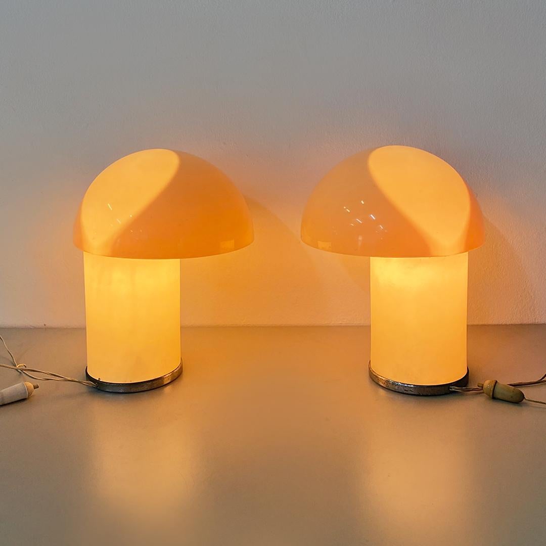 Lampes de table italiennes Leila en plastique du milieu du siècle V. Panton & M. Siard, Longato 1968 Bon état à MIlano, IT