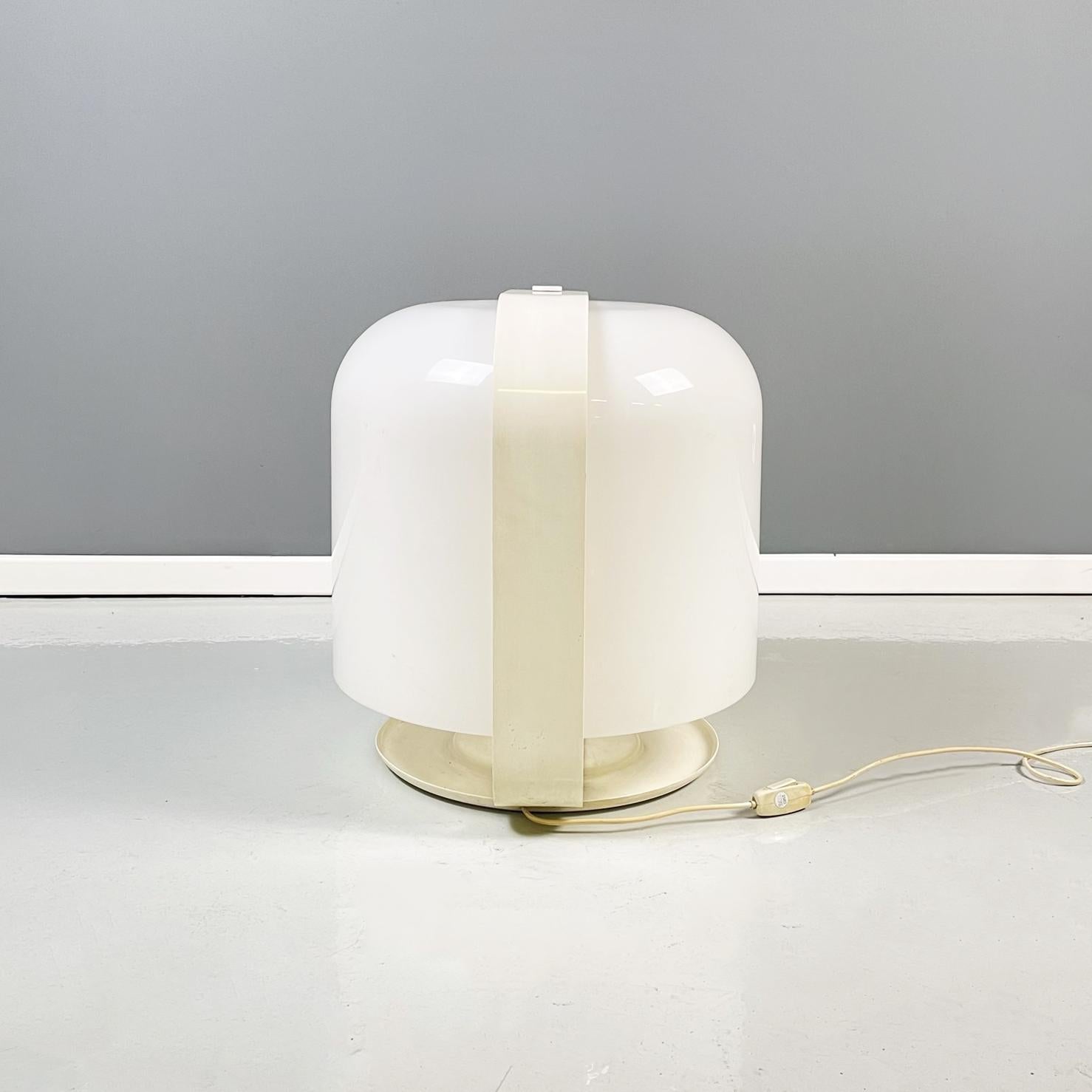 Mid-Century Modern Italian Mid-Century Plastic Metal Table Lamp Alvise Luigi Massoni Guzzini, 1960s For Sale