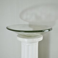Italian Midcentury Plate from Centerpiece in Very Thick and Worked Glass