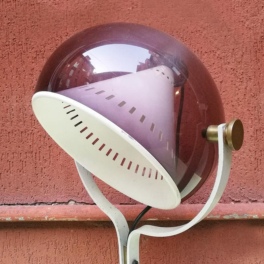 Mid-Century Modern Italian Midcentury Plexiglass and Marble Table Lamp by Lamter, 1950s