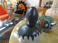 Italian Midcentury Pottery Vase with Face