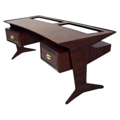 Italian Mid-Century Presidential Executive Desk designed by Vittorio Dassi 1950s
