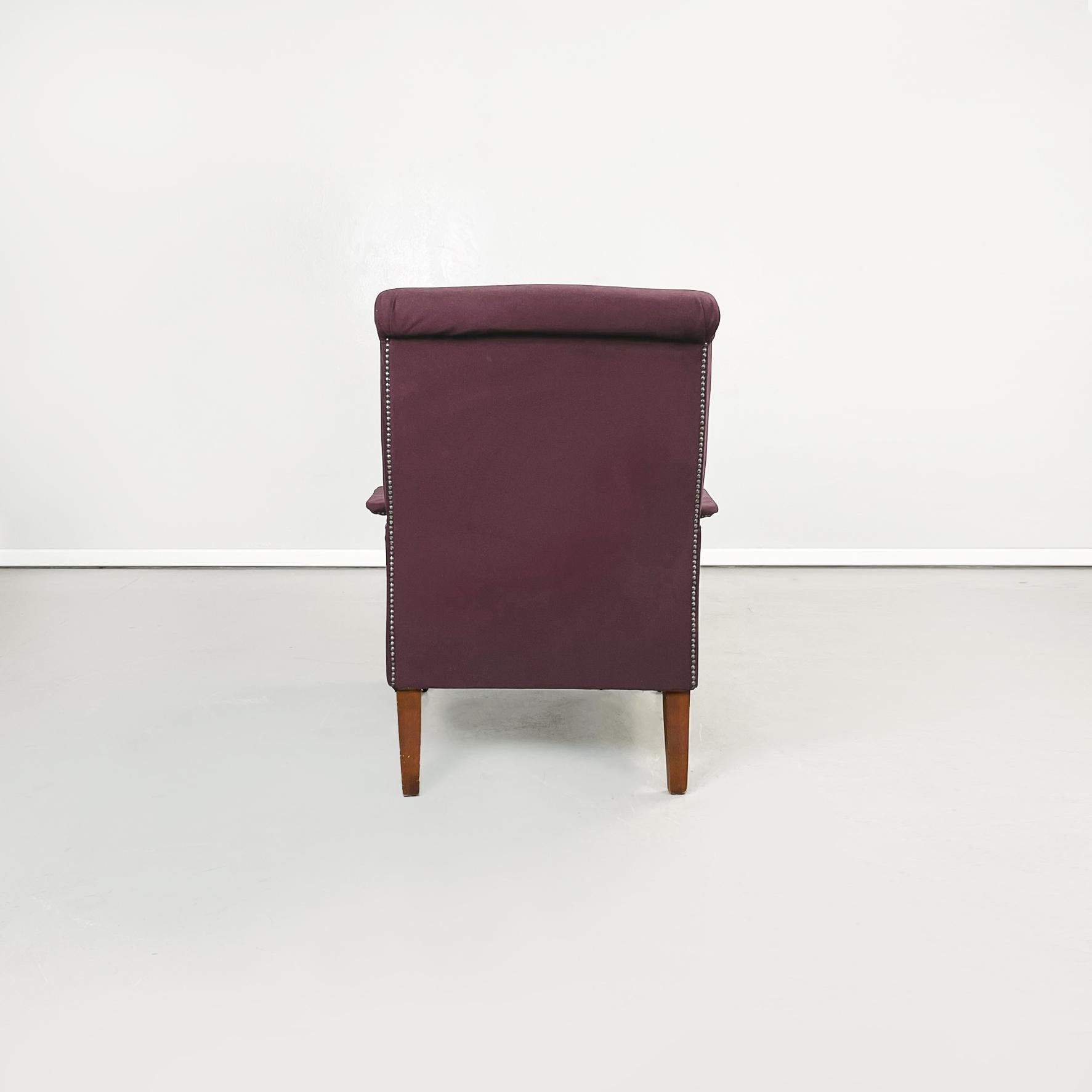 Mid-Century Modern Italian Mid-Century Purple Armchairs ABCD by Caccia Dominioni for Azucena, 1960s For Sale