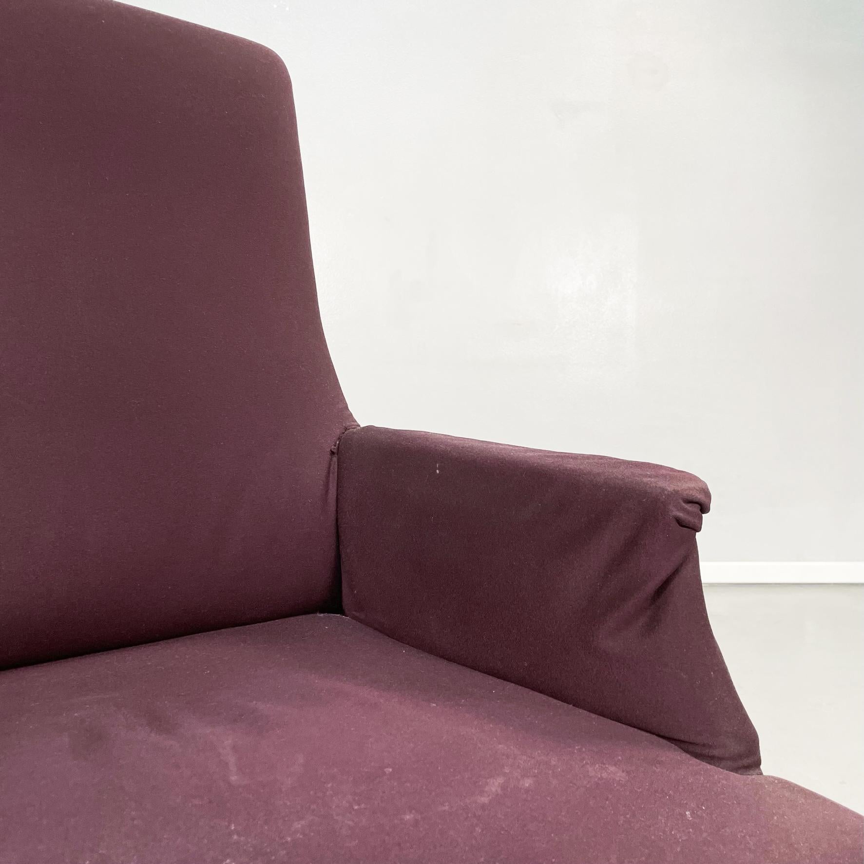 Mid-Century Modern Italian Mid-Century Purple Armchairs ABCD by Caccia Dominioni for Azucena, 1960s For Sale