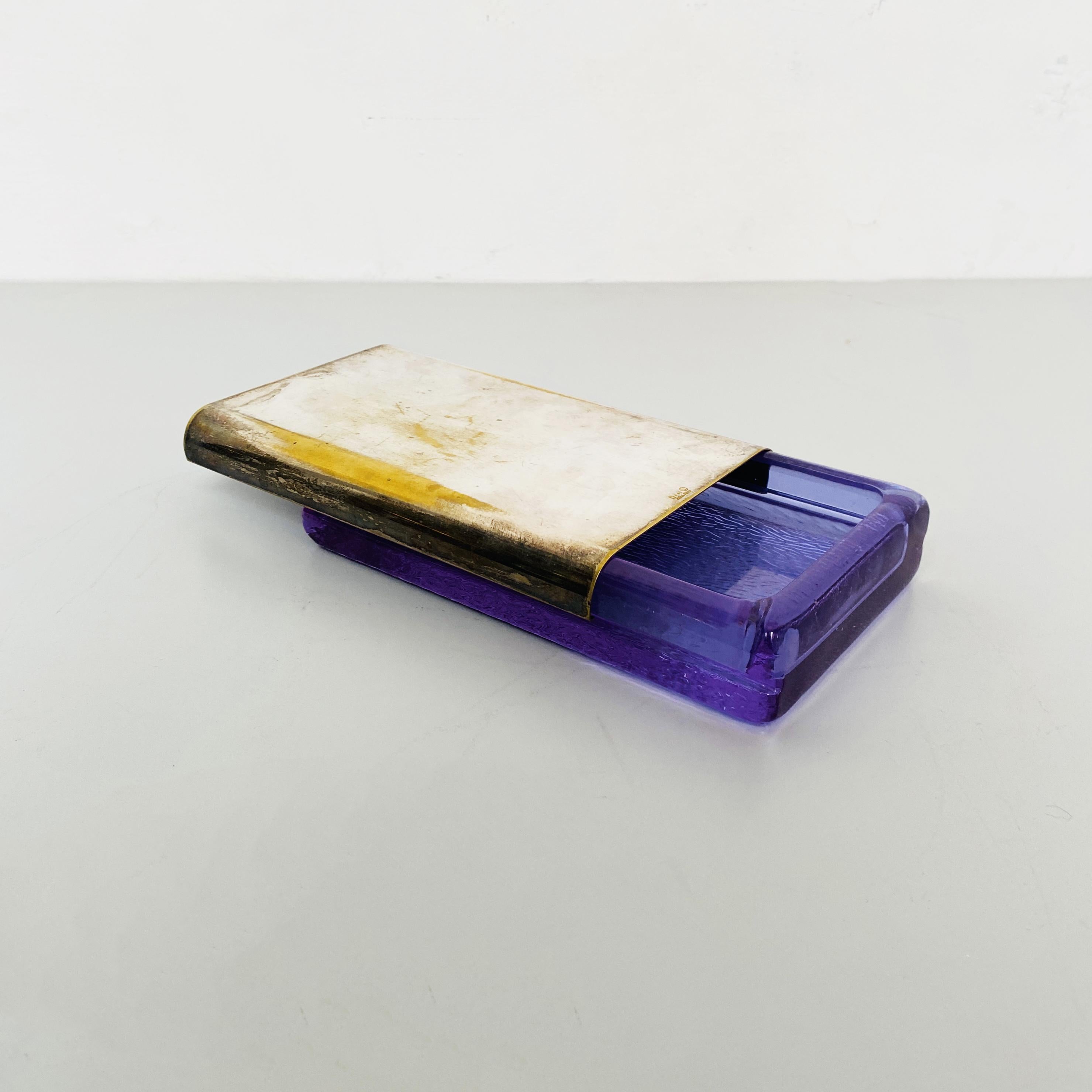 Italian Mid-Century Purple Crystal Smoking Box Colombo Arnolfo Di Cambio, 1969 2