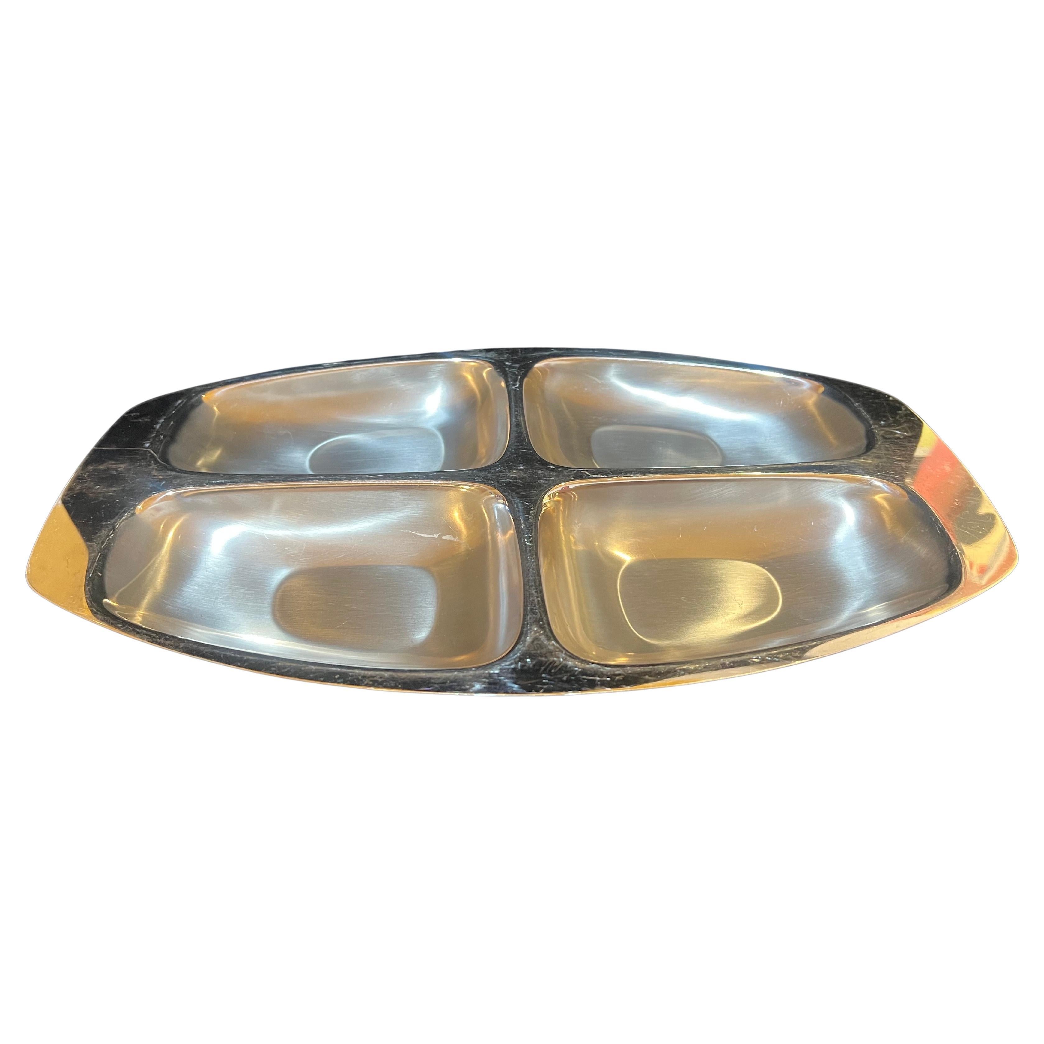 Bandeja de acero inoxidable de Alessi Italia Early Prod Moderno de mediados de siglo en venta