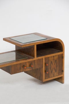 Italian Mid-Century Rationalist Console in Briarwood