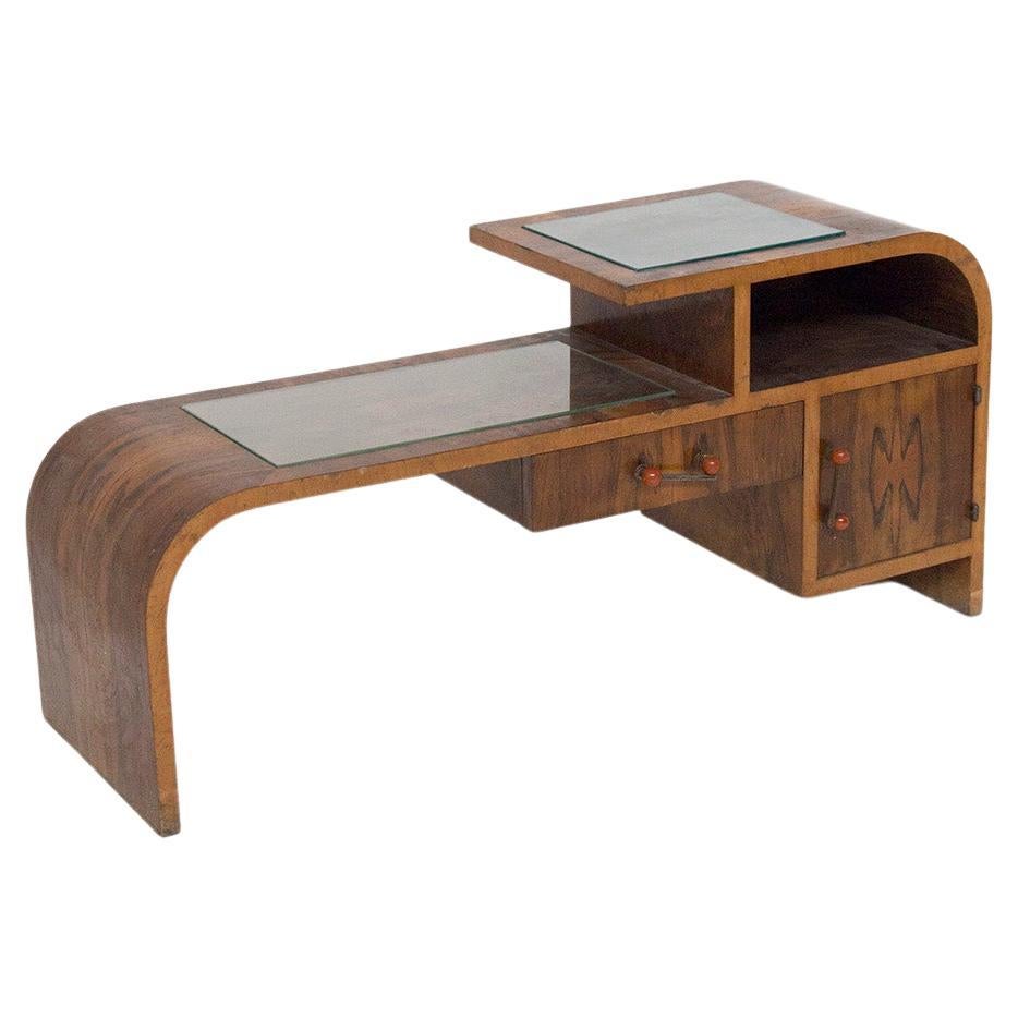 Italian Mid-Century Rationalist Console in Briarwood