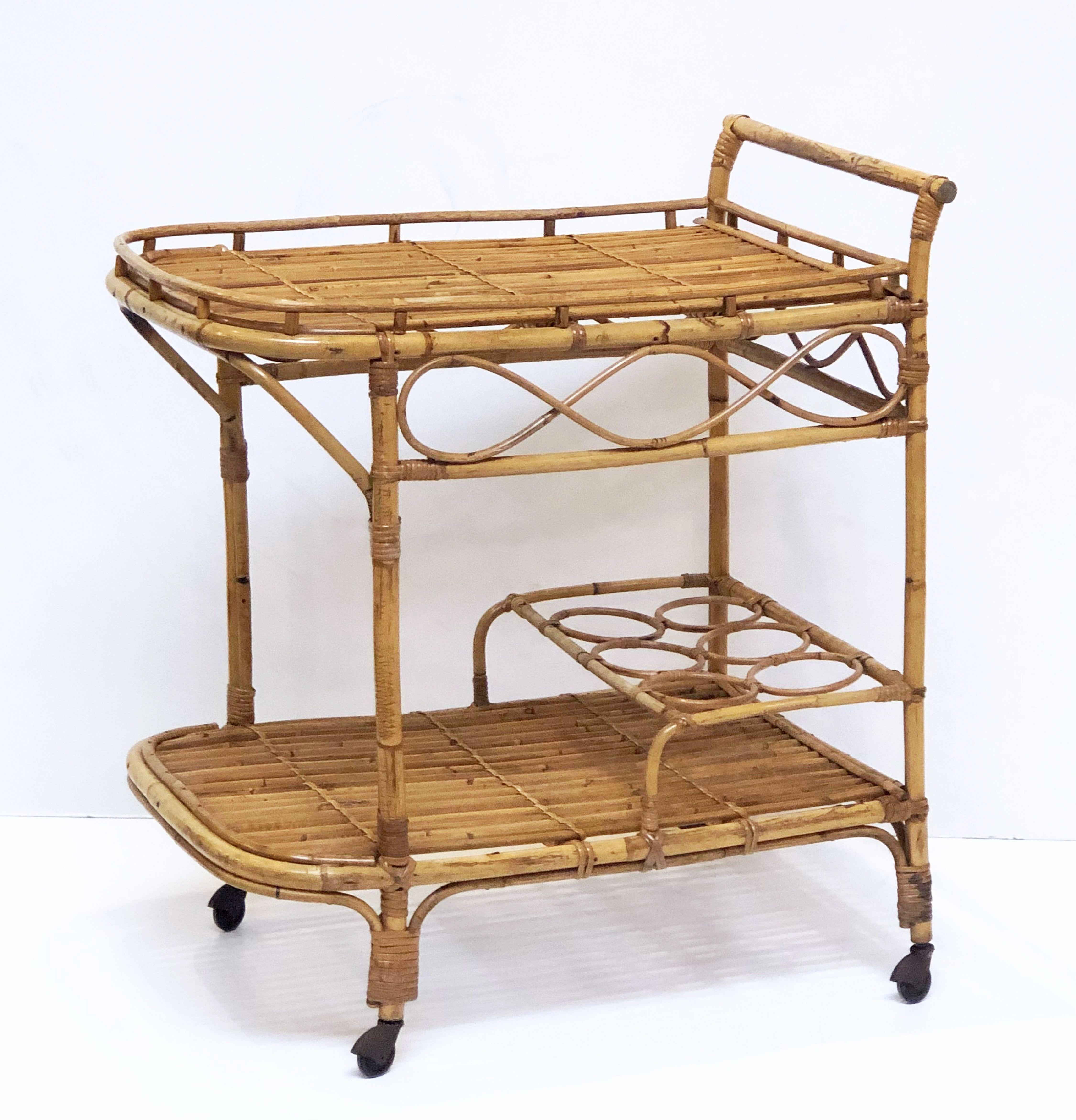 bamboo drinks trolley