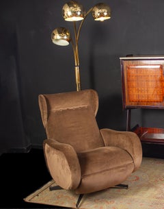 Italian Midcentury Reclinable Lounge Chair or Armchair, 1950