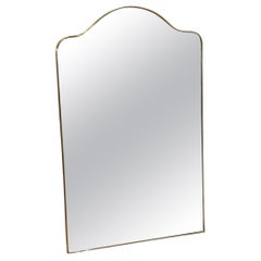 Italian Mid-Century Rectangular Mirror with Arched Top, 1950s
