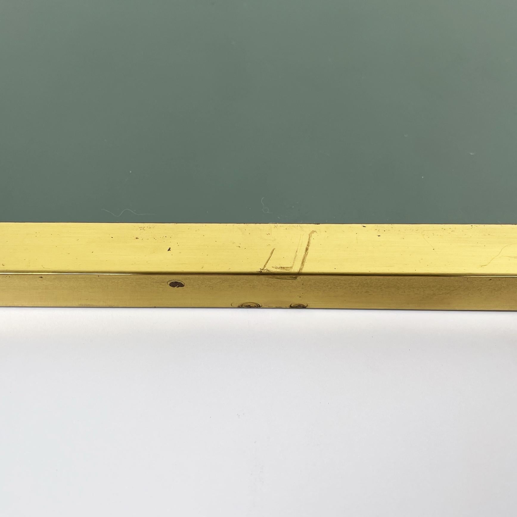 Italian mid-century Rectangular tray in brass and smoked glass, 1960s For Sale 7